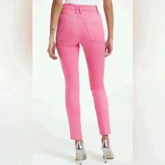 Good American Good Leg Coated Jeans in SORORITY PINK Size 10/30 - Picture 7 of 11